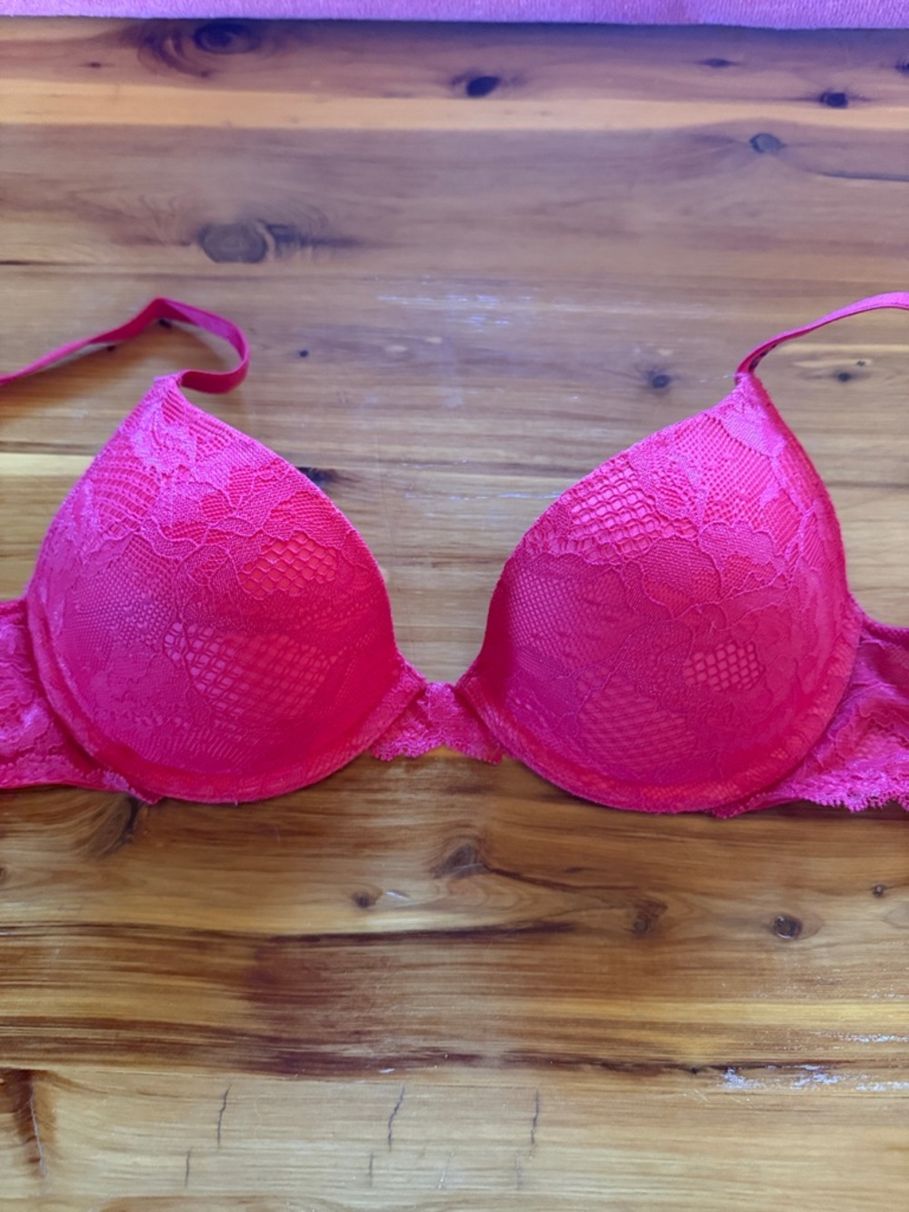 Victoria's Secret Red Lace Push-Up Bra